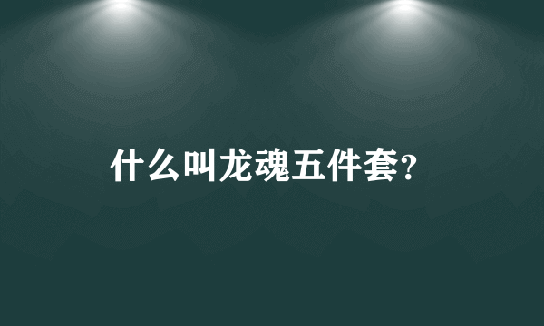 什么叫龙魂五件套？