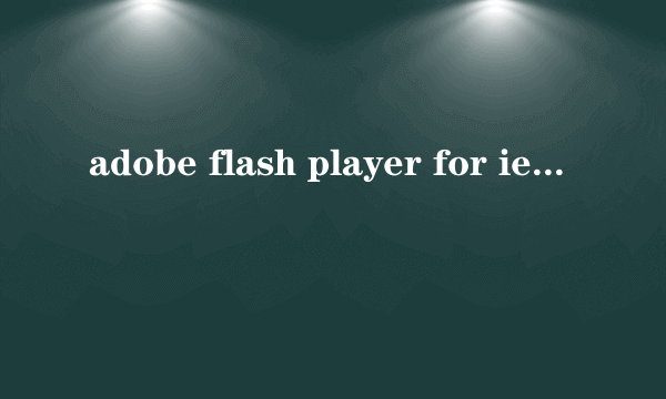 adobe flash player for ie 10.0 去哪里下载啊