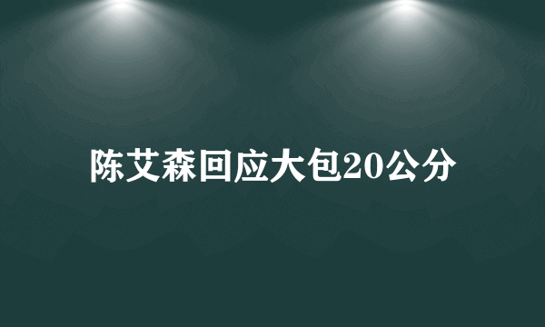 陈艾森回应大包20公分