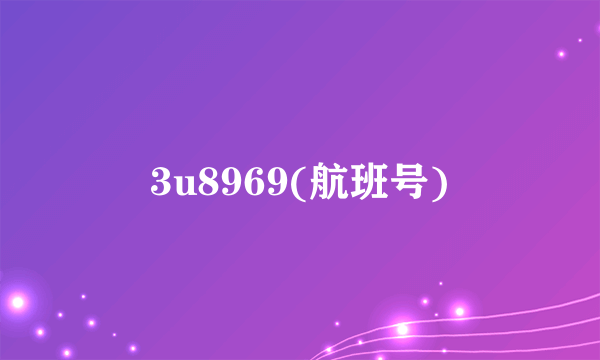 3u8969(航班号)