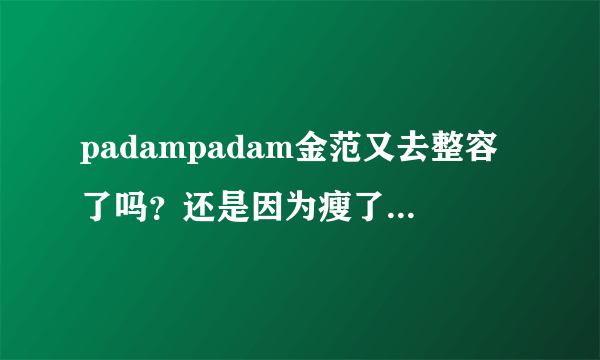 padampadam金范又去整容了吗？还是因为瘦了,怎么脸有点怪怪的...