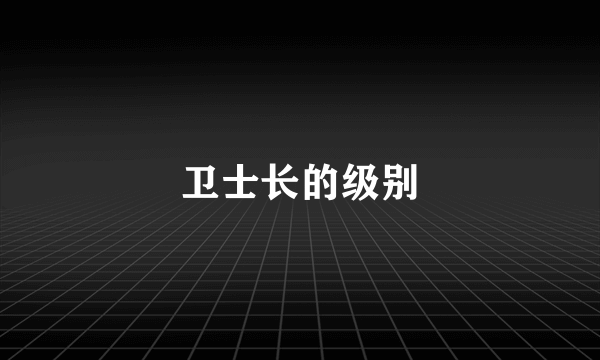 卫士长的级别