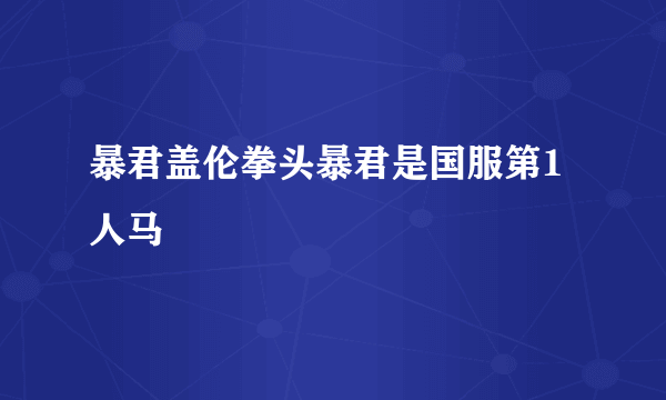 暴君盖伦拳头暴君是国服第1人马