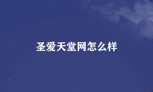 圣爱天堂网怎么样