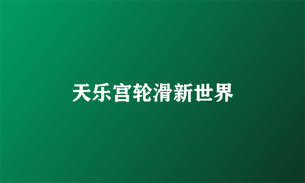 天乐宫轮滑新世界